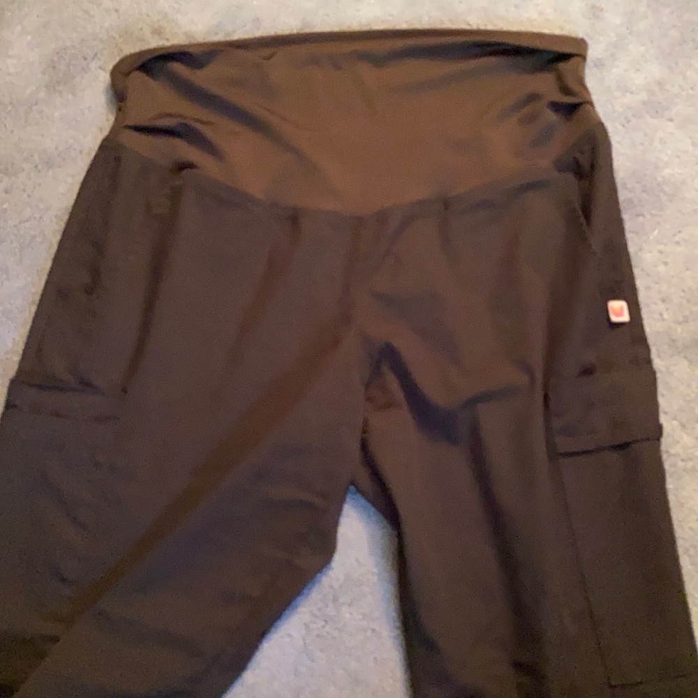 Landau Urbane black maternity scrub bottoms